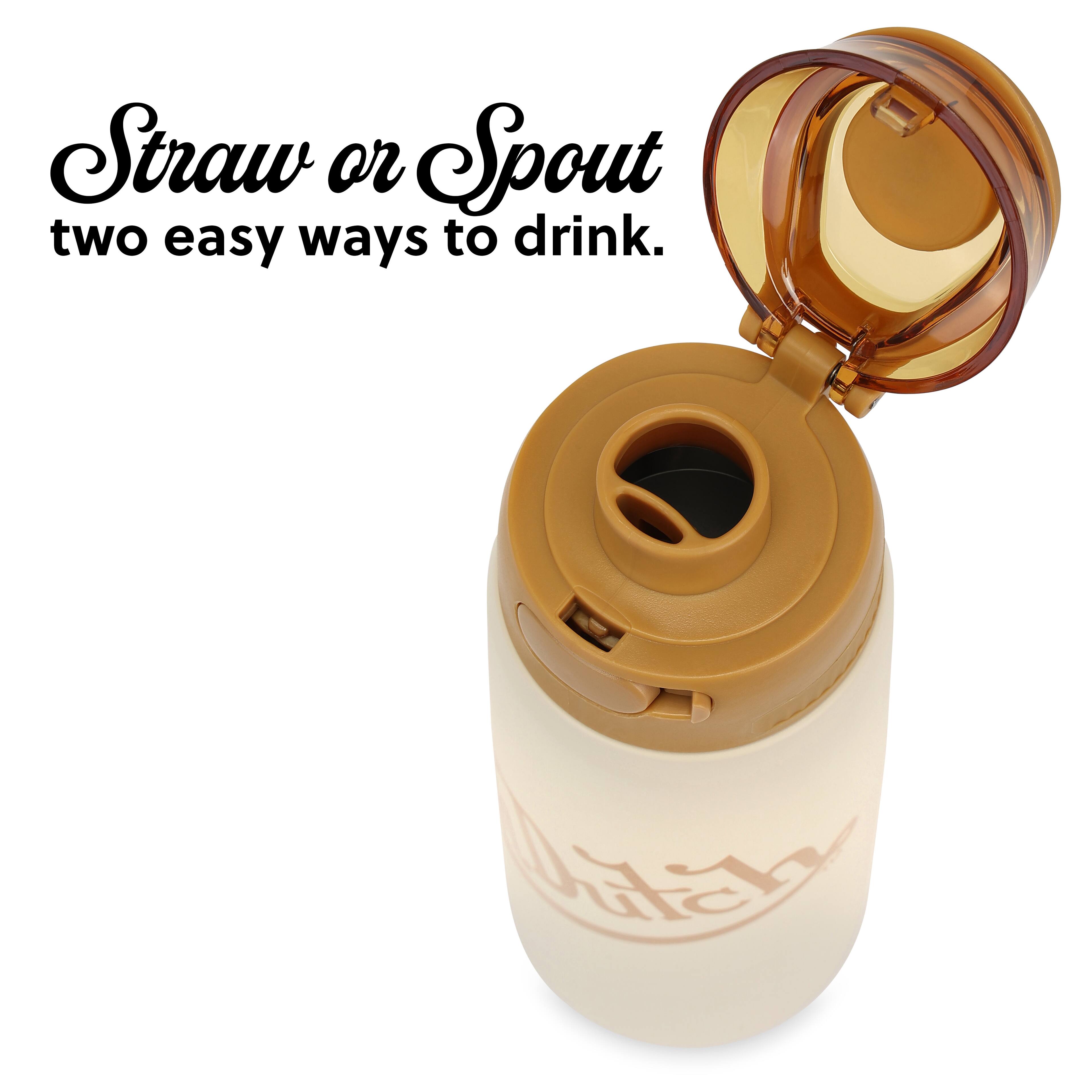 Straw or Spout  
two easy ways to drink.