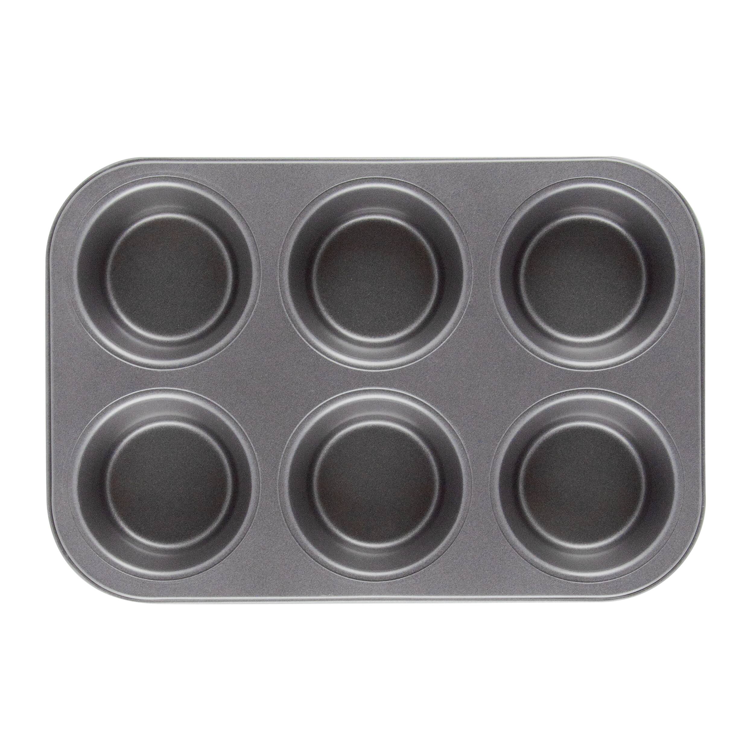 Range Kleen - B29JM Nonstick Jumbo Muffin and Cupcake Pan, 6 Cup - Alluring grey color