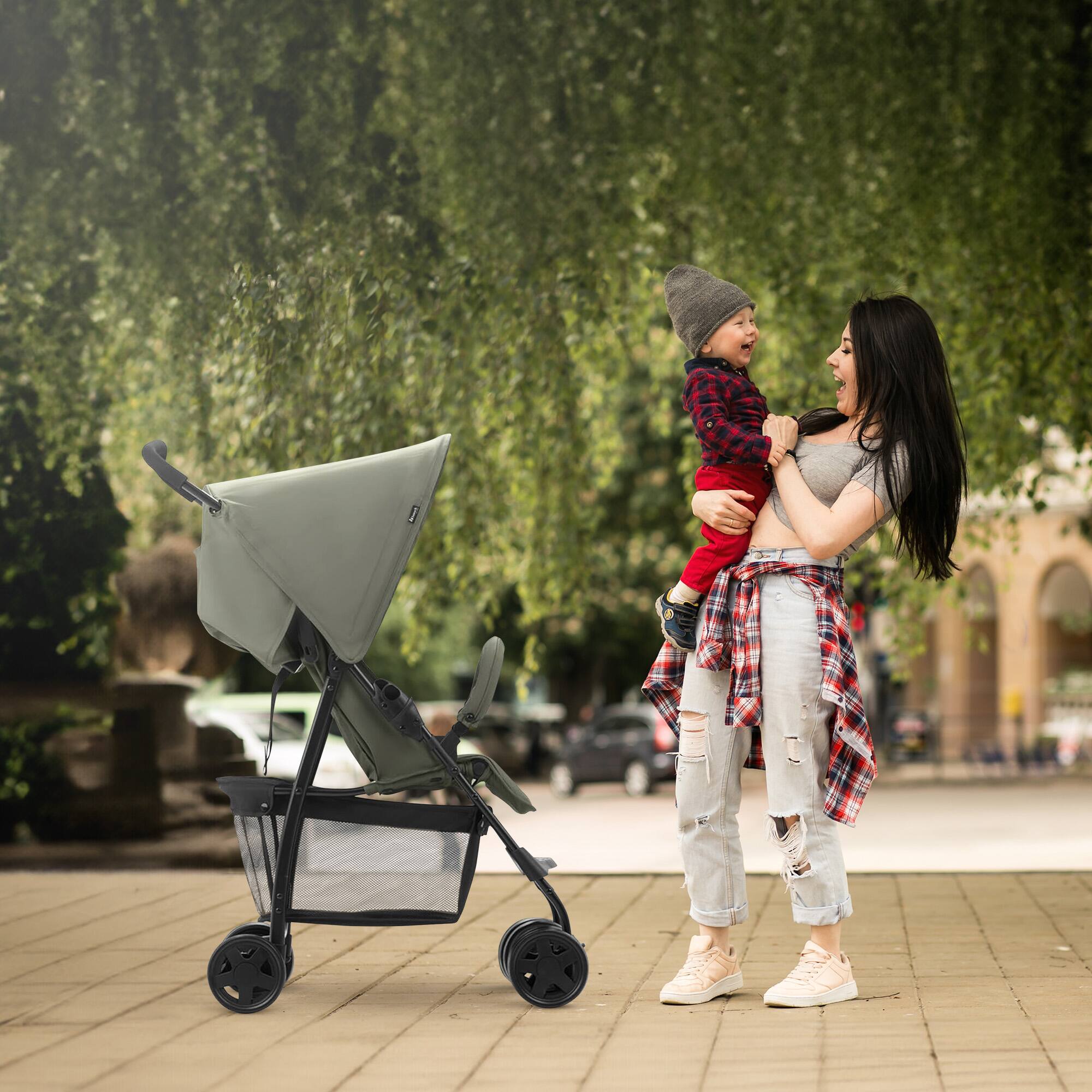 Alt View 5. hauck - hauck Sport T13 Lightweight Compact Foldable Stroller Push Chair, Dark Olive.