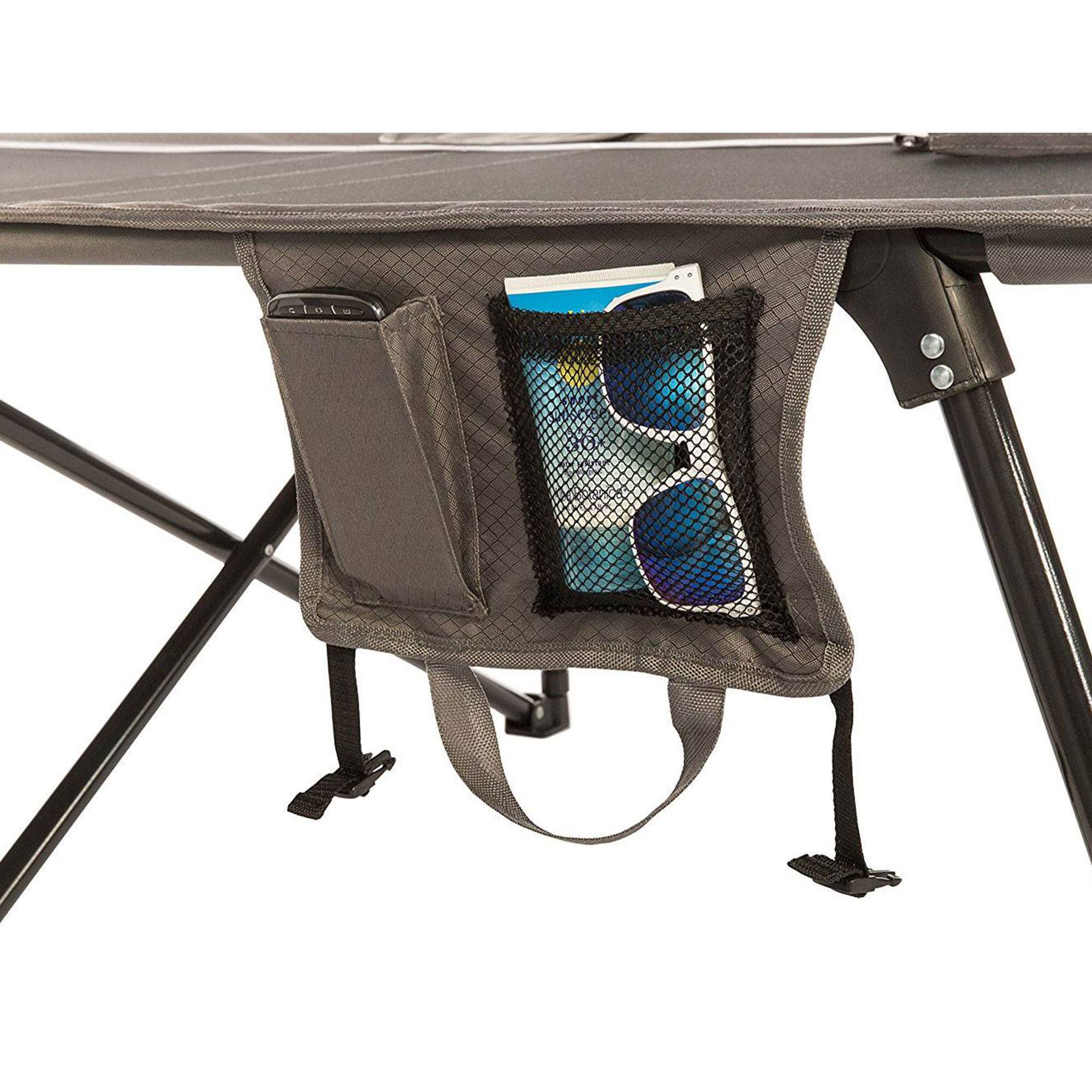 Alt View 1. Kamp-Rite - Kamp-Rite Oversized Kwik Cot Quick Setup 1 Person Sleeping Bed with Carry Bag - Black/Gray.
