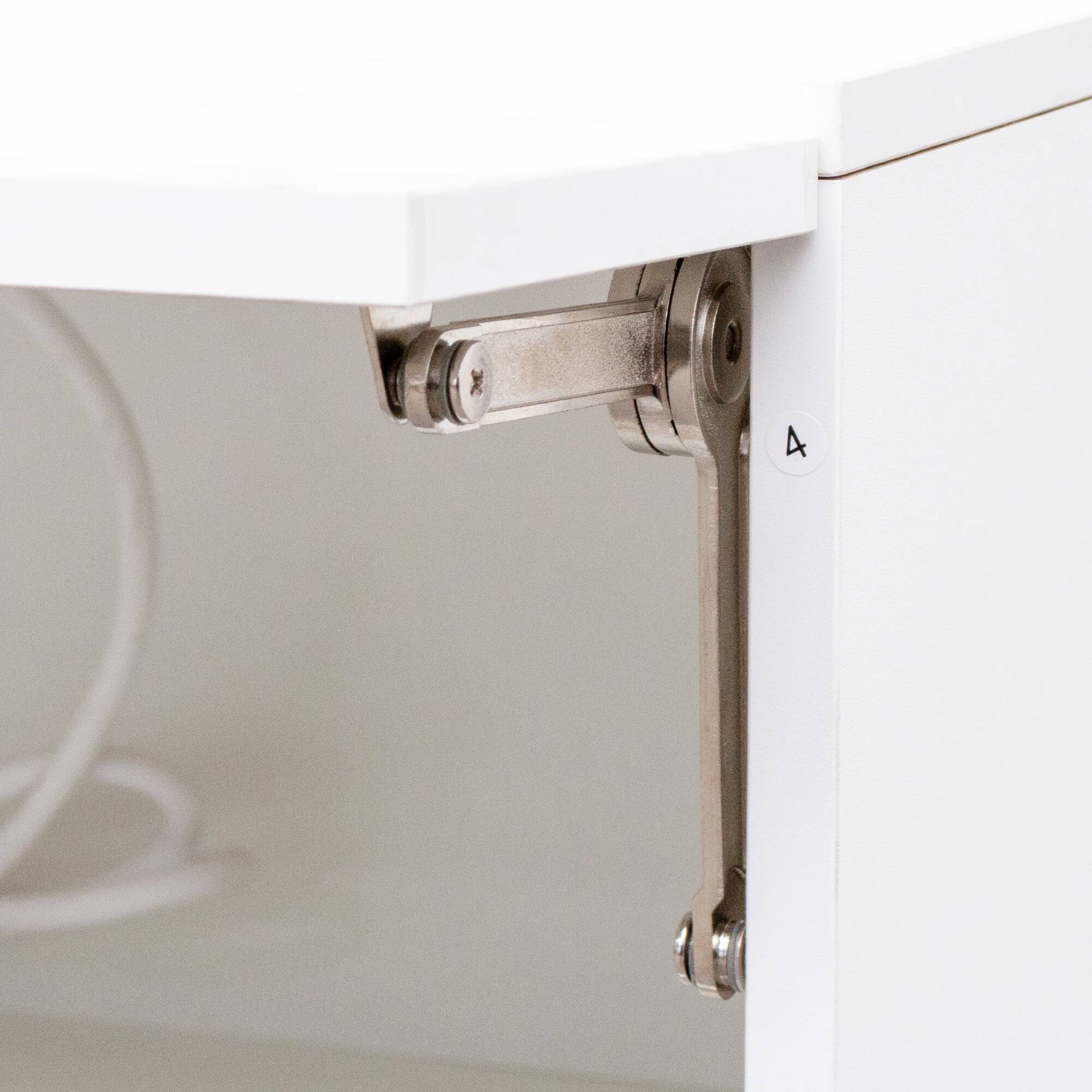 Alt View 5. Spaco - Spaco 180 Wall Mounted Floating 80" TV Stand with 20 Color LEDs and Charging Station for Living Room Bedroom - White.