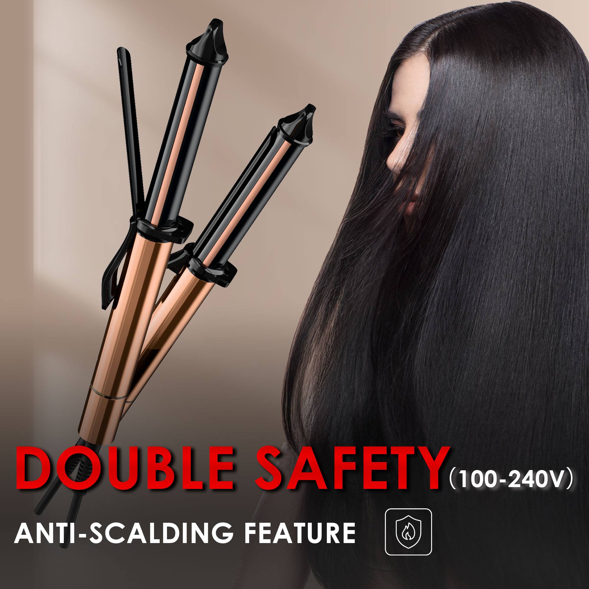 DOUBLE SAFETY (100-240V)  
ANTI-SCALDING FEATURE