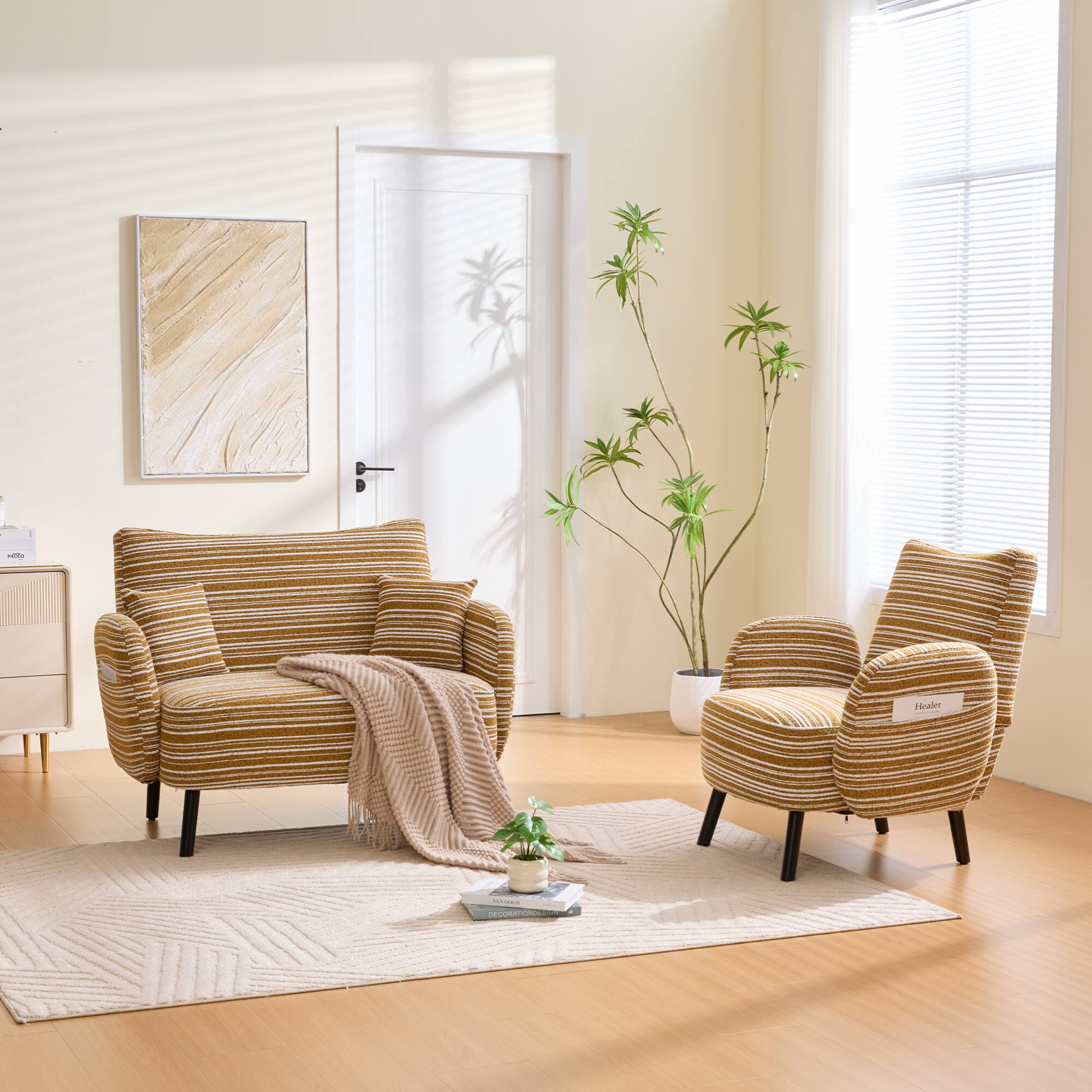 The text on the image reads:

- "Healer" (on the armrest of the chair on the right)
- "adde Pnader" (partially visible on the left side of the image)