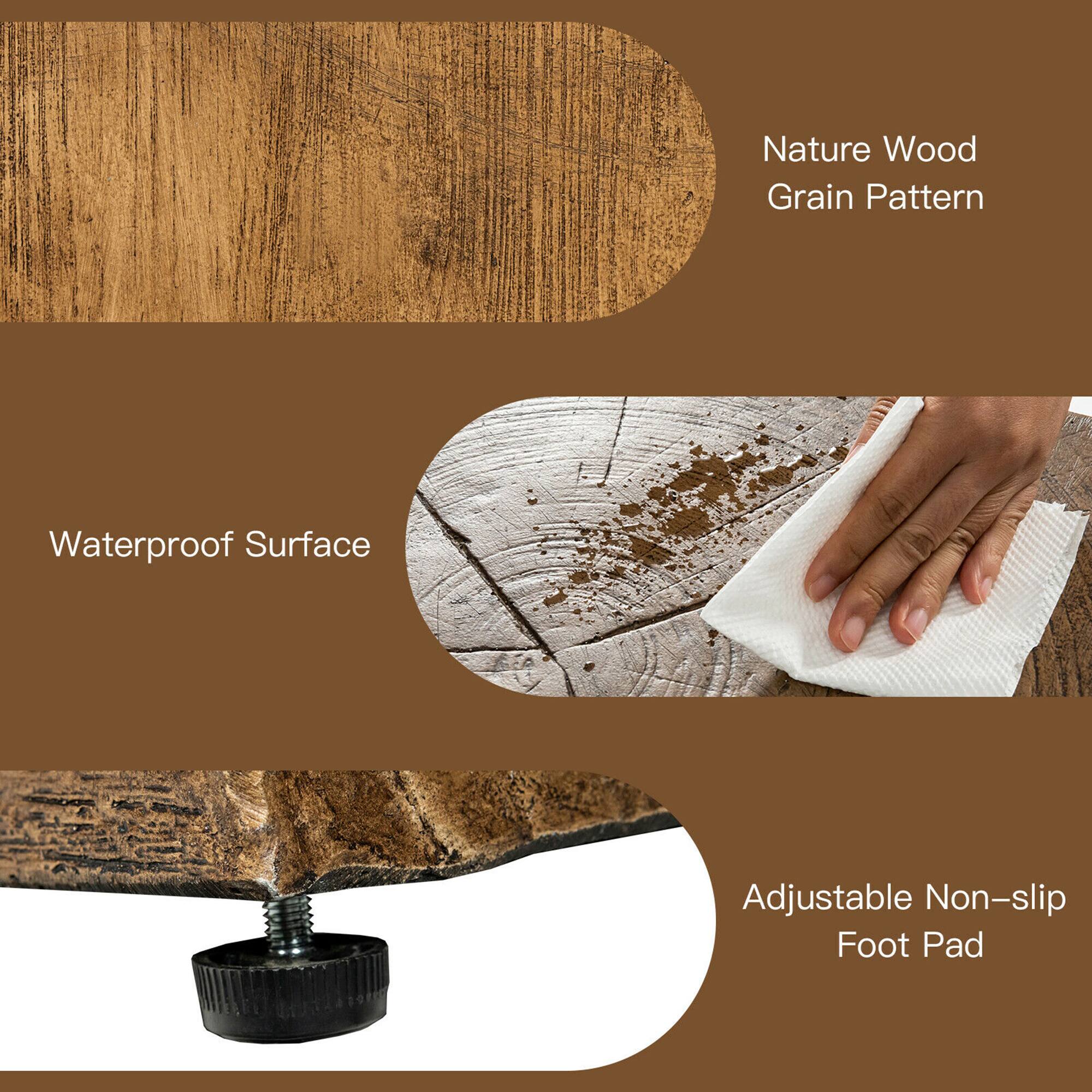 Nature Wood Grain Pattern  
Waterproof Surface  
Adjustable Non-slip Foot Pad