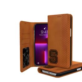 Keyscaper - NCAA - NC State Wolfpack iPhone Folio Case - 15 - Brown