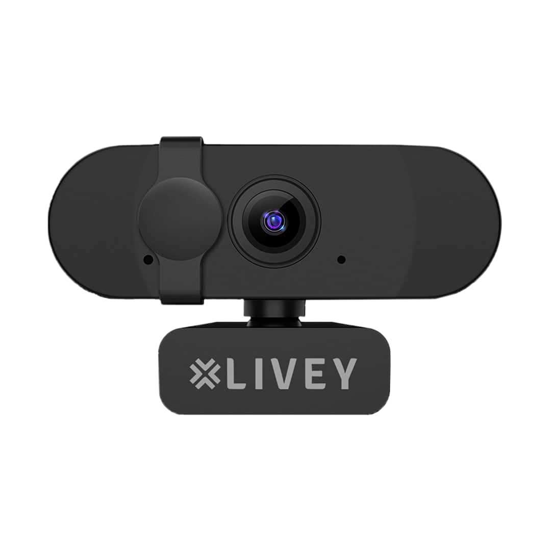 LIVEY - RealSight WC300-Plus Professional webcam with Full HD 1080p, Fixed Focus, 30fps, In-built Mic, Privacy Shutter