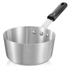 GRIDMANN - 1.5-QT Aluminum Sauce Pan and Silicone Handle NSF Pro Cookware - Silver