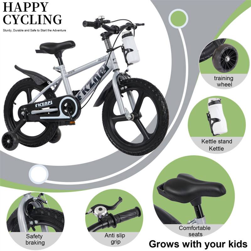 HAPPY CYCLING  
Sturdy, Durable and Safe to Start the Adventure  

- Training wheel  
- Kettle stand  
- Kettle  
- Safety braking  
- Anti slip grip  
- Comfortable seats  
- Grows with your kids