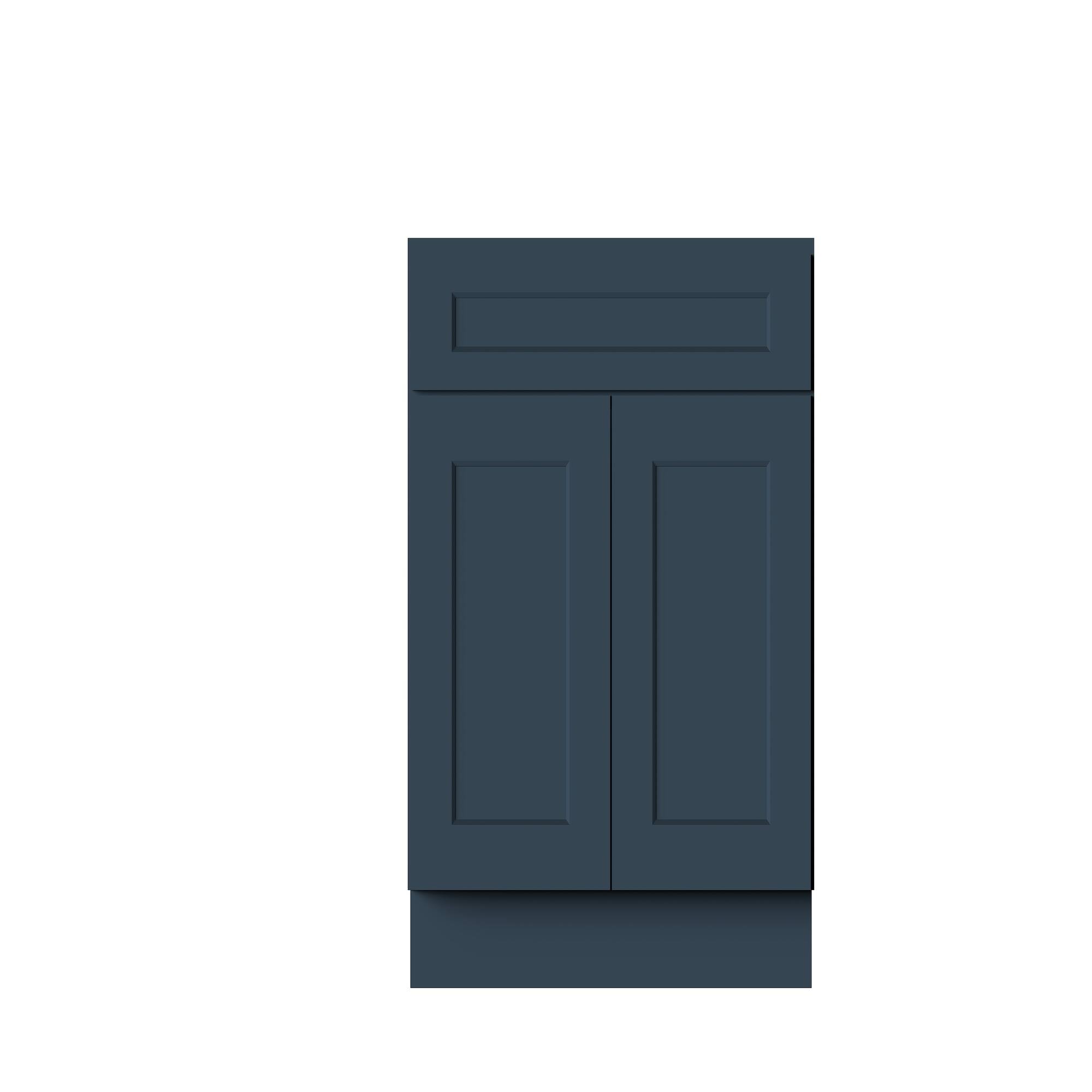 Alt View 1. Boyel Living - 30-in W x 34.5-in H x 24-in D Shaker RTA Kitchen Sink Base Cabinet with Soft-Close - Charcoal Blue.