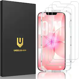 UNBREAKcable - 3-Pack Screen Protector Tempered Glass for iPhone 17e - Clear