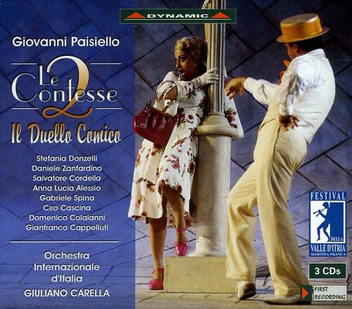 Giovanni Paisiello  
Le Contesse  
Il Duello Comico  

Stefania Donzelli  
Daniele Zanfardino  
Salvatore Cordella  
Anna Lucia Alessio  
Gabriele Spina  
Ciro Cascina  
Domenico Colaianni  
Gianfranco Cappelluti  

Orchestra Internazionale d'Italia  

Giuliano Carella  

Festival della Valle d'Itria  
Martina Franca  

3 CDs  
First Recording