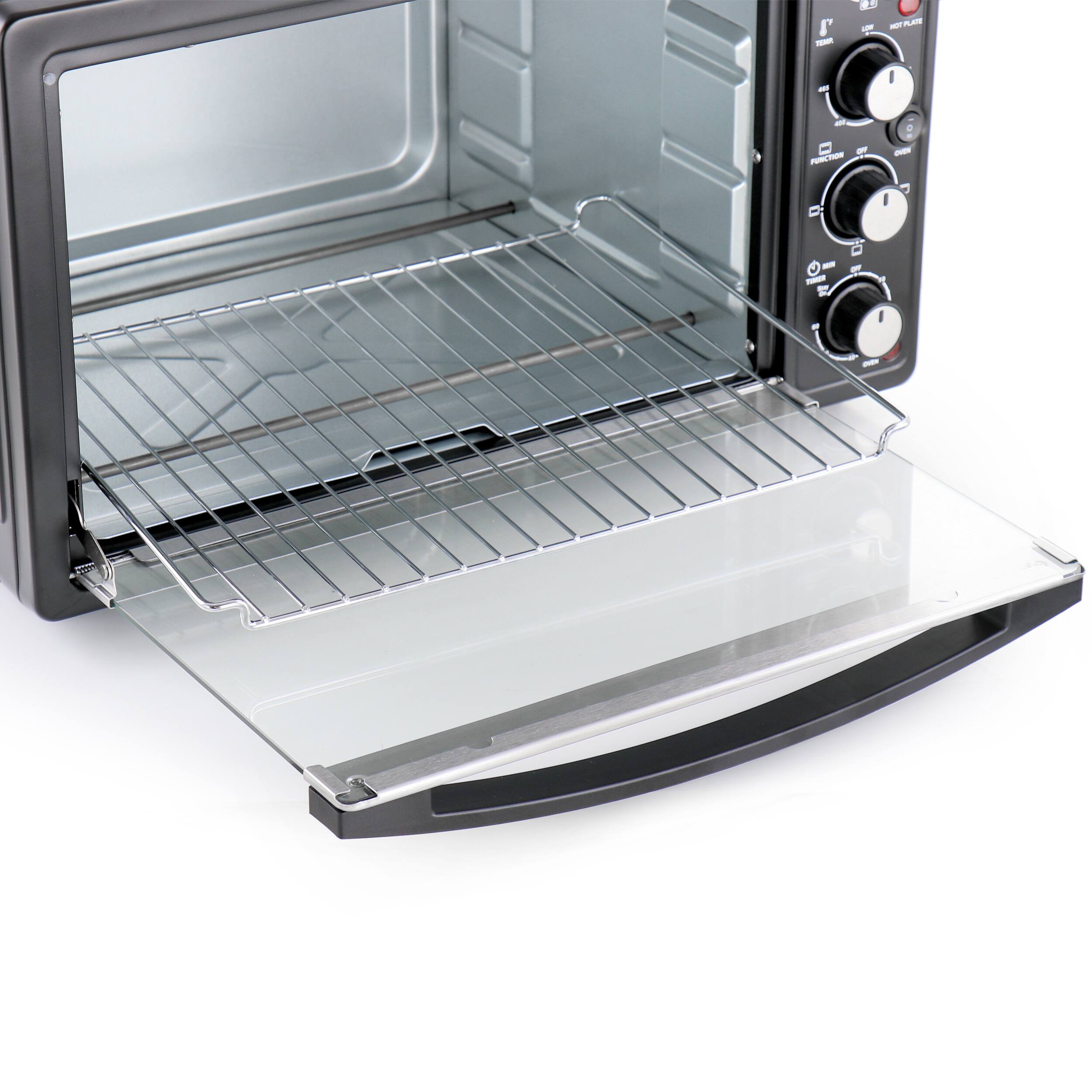Alt View 3. Better Chef - Better Chef Chef Central XL Toaster Oven and Broiler with Dual Solid Element Burners in Black - Black.