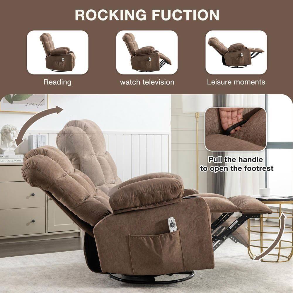 ROCKING FUNCTION

- Reading
- watch television
- Leisure moments

Pull the handle to open the footrest