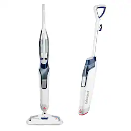 BISSELL - PowerFresh Deluxe Corded Steam Mop - Brite White/Saphire Waltz