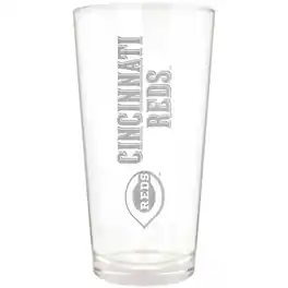 Great American Products - Cincinnati Reds Etched 16oz. Vertical Rally Cry Pint Glass - Multicolor