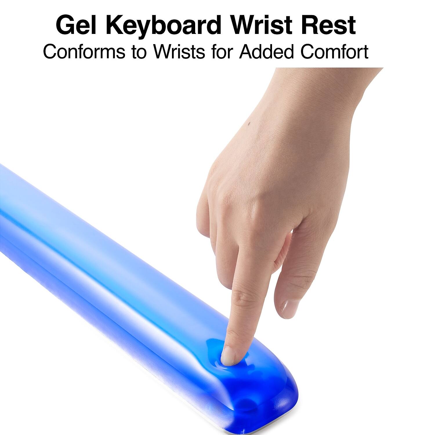 Gel Keyboard Wrist Rest  
Conforms to Wrists for Added Comfort