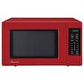 Magic Chef - 0.9 Cubic Feet 900W Small Stainless Countertop Microwave Oven - Red