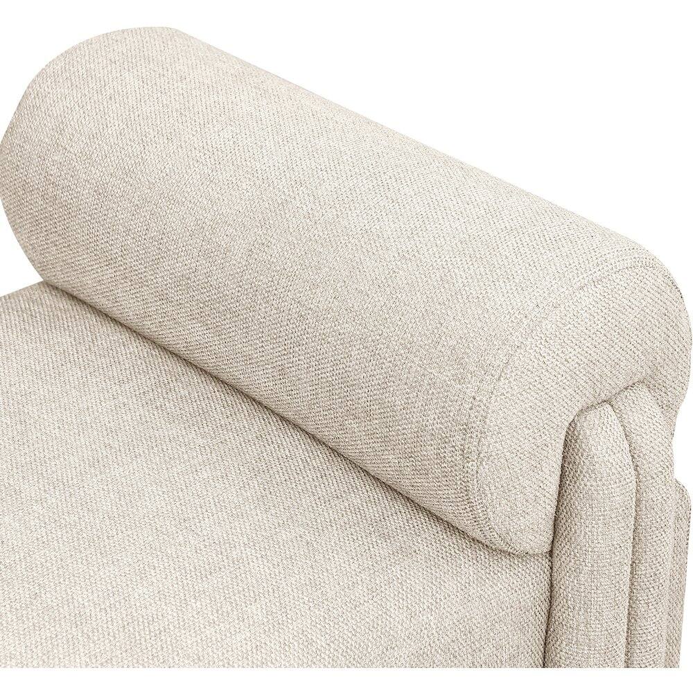 Alt View 4. Meridian Furniture - Stefano Beige Polyester Fabric Bench - Beige.