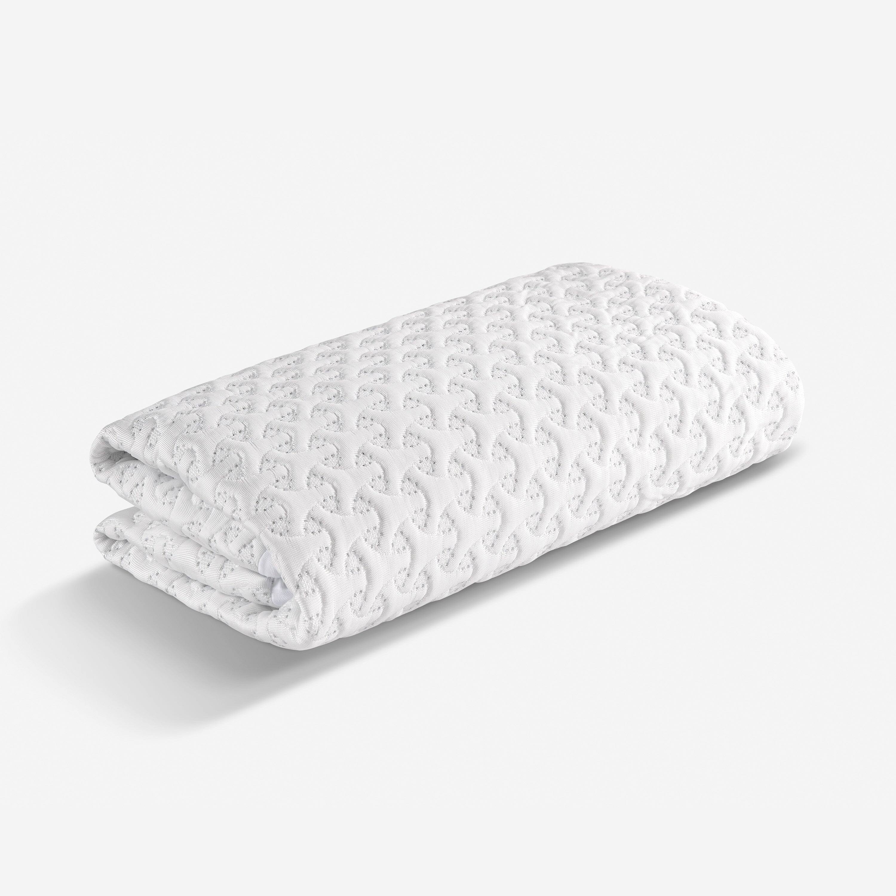 Front. Bedgear - Ver-Tex Crib Mattress Protector - White/silver, Crib/toddler - White/Silver.