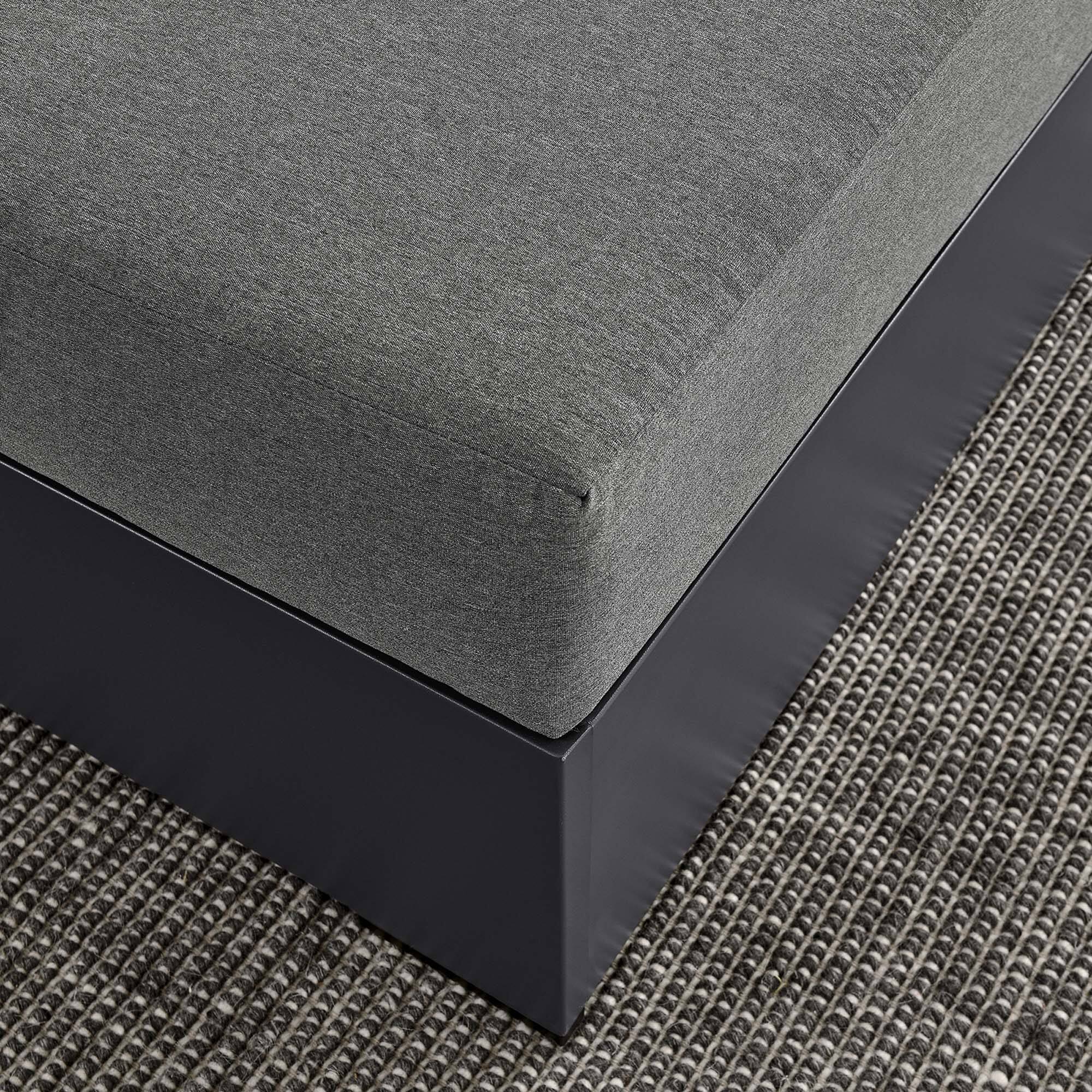 Alt View 1. Modway - Tahoe Outdoor Patio Powder-Coated Aluminum Ottoman by Modway - Gray Charcoal.