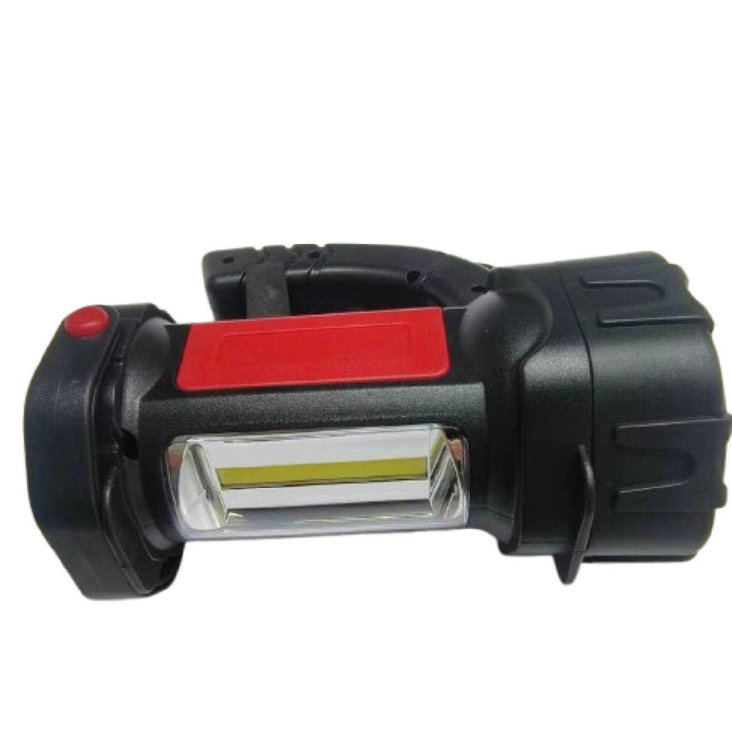 Left. Stock Preferred - Portable Dual-Mode 15 LED Spotlight & 12 LED Lantern - Red Black.