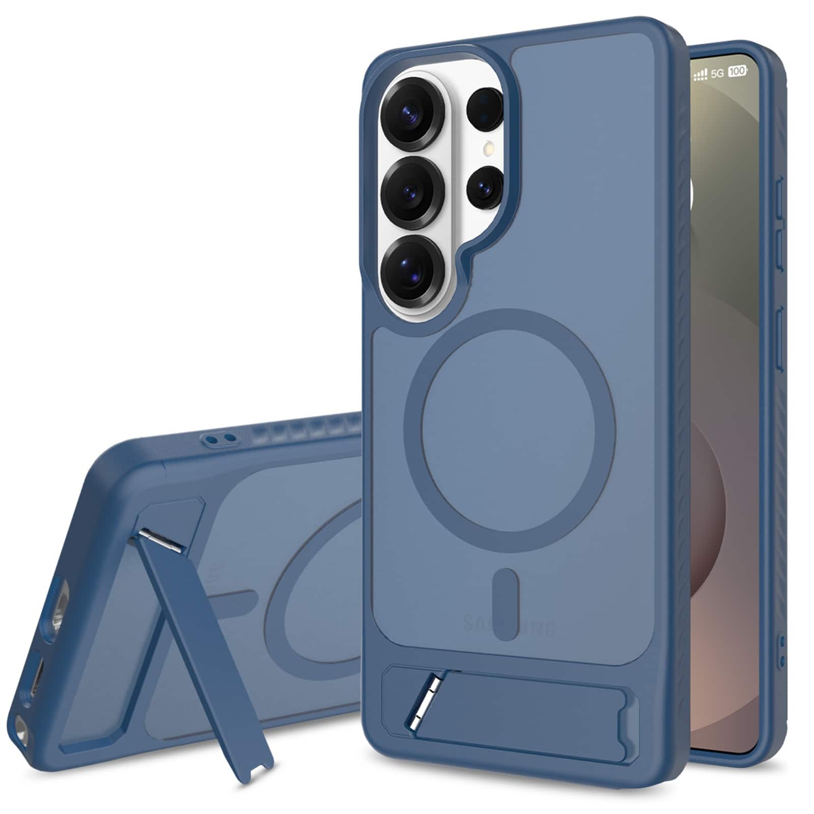 Dteck - Magnetic for Samsung Galaxy S26 Ultra Case with Stand, Fit for MagSafe, Shockproof Matte Translucent Slim Phone Cover - Dark Blue price history on PriceWatchPro