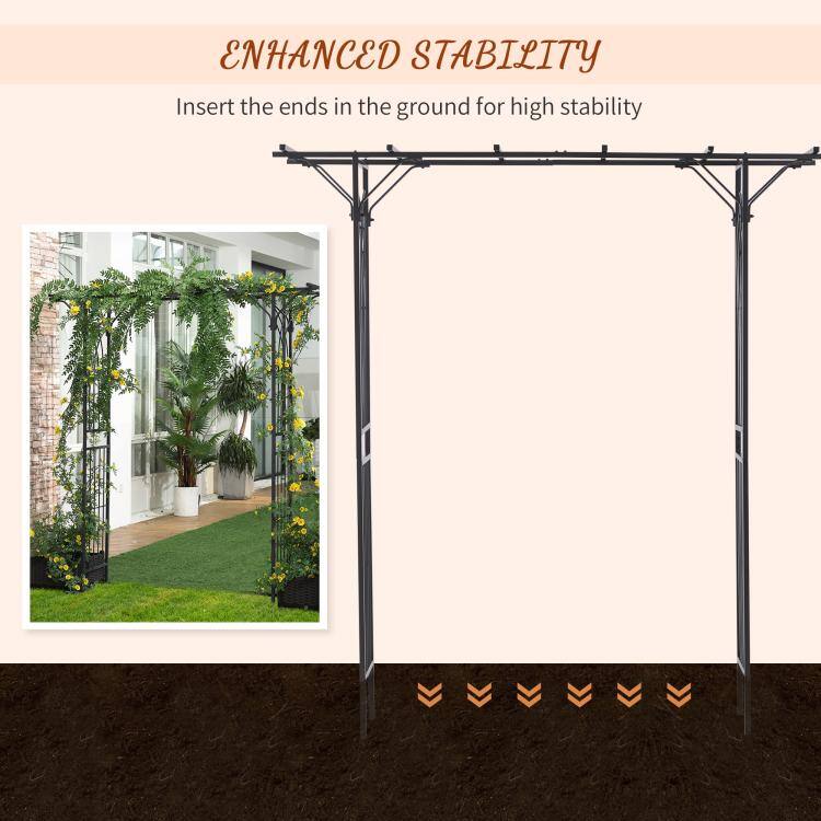 ENHANCED STABILITY  
Insert the ends in the ground for high stability