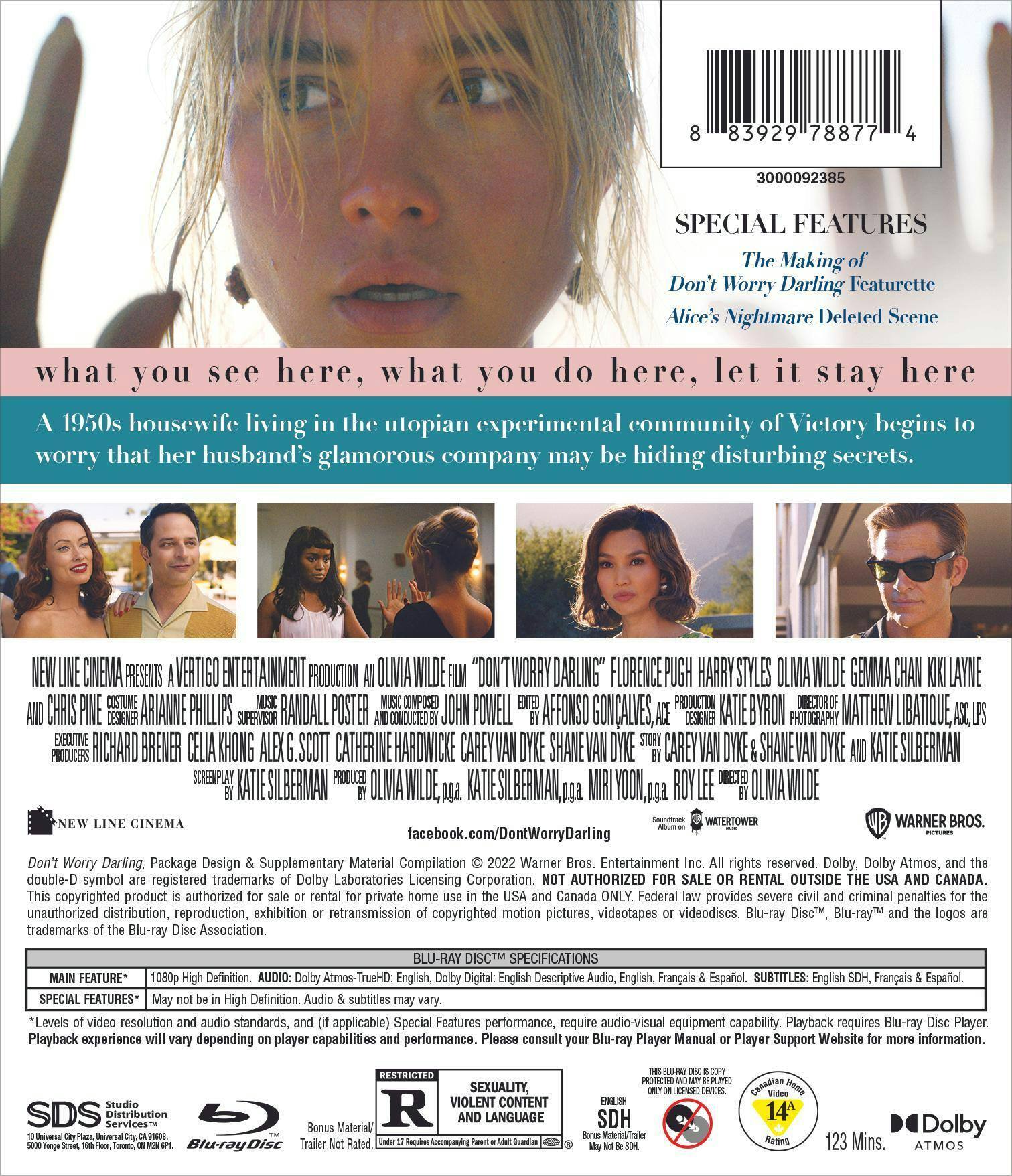 Back. Don't Worry Darling (Blu-ray) [Blu-ray].