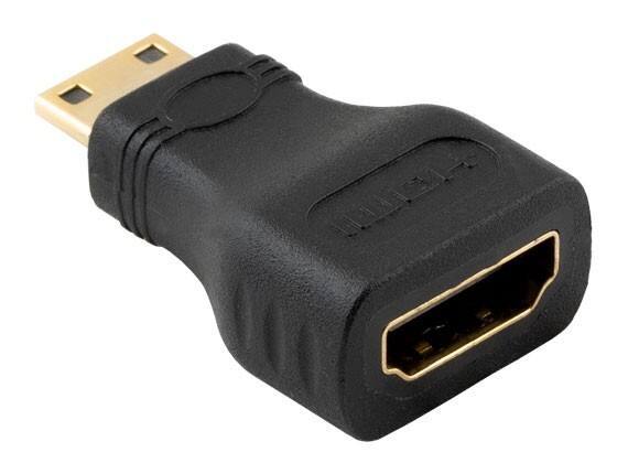Angle. Cable Leader - HDMI Male to Mini HDMI Female Adapter, Type A to Type C, Fully Molded - Black.