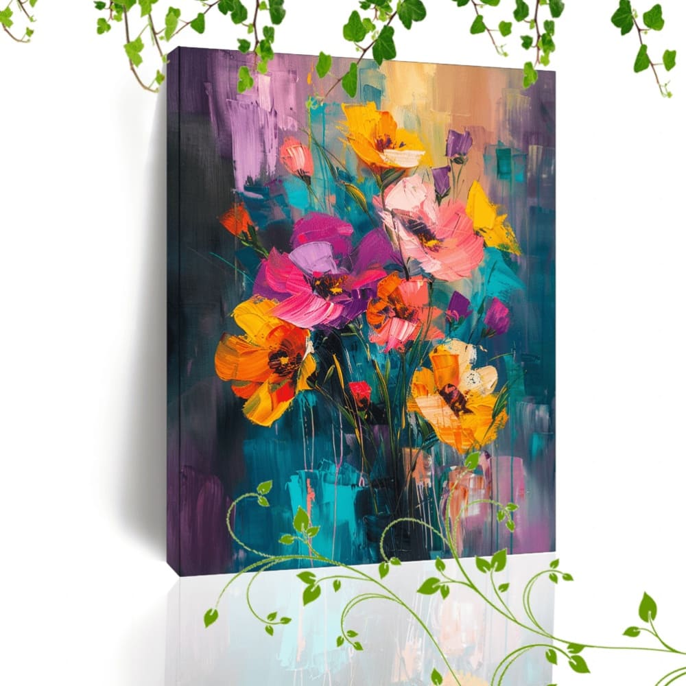 blue - Room Decor 1pc Wooden Framed Canvas Painting Artistic Printing, Corridor Home Living Room Decoration Suspensibility Vib - Color:32*16in