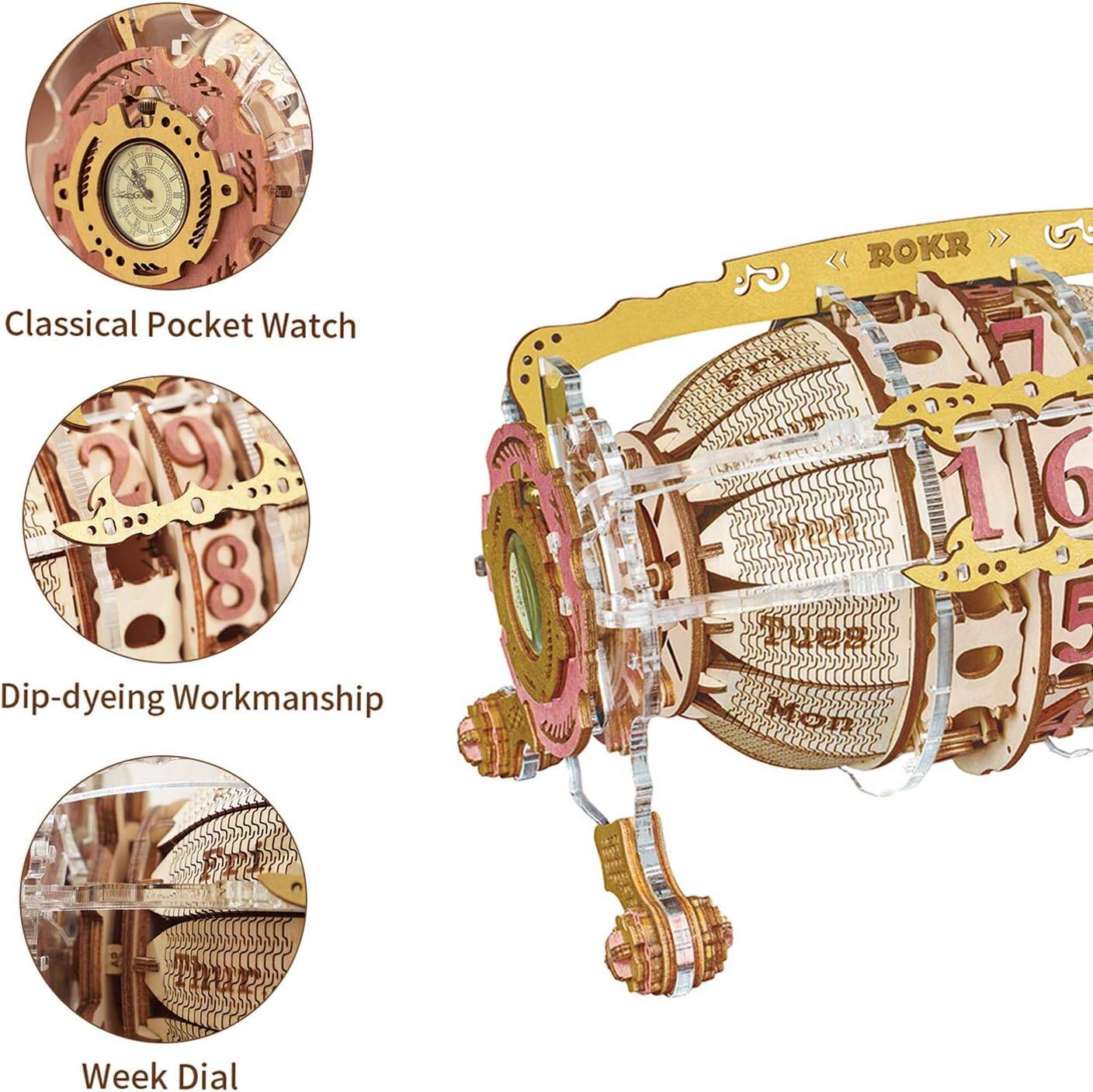 Classical Pocket Watch 2191  
Dip-dyeing Workmanship  
Week Dial  
ROKR