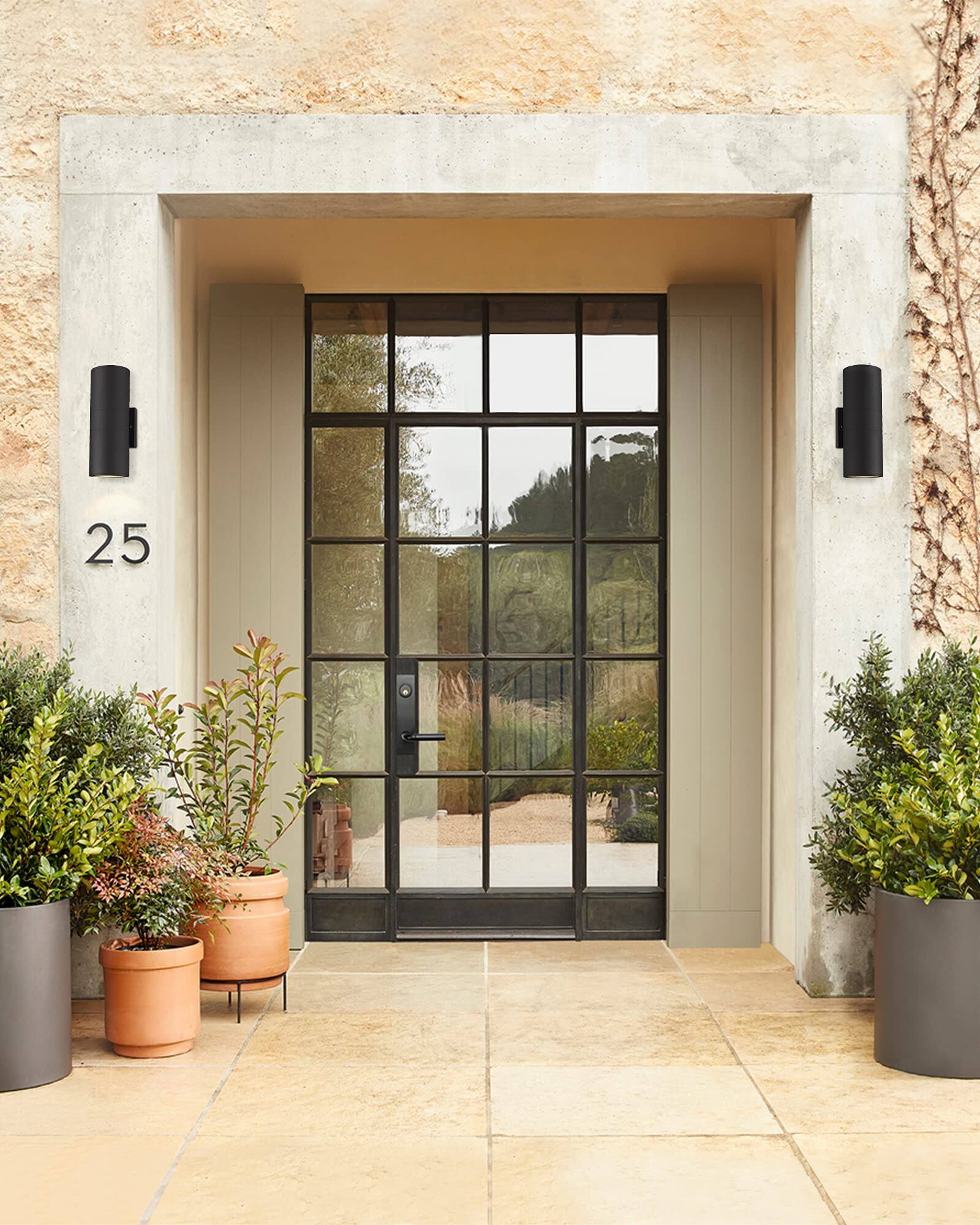 Alt View 3. Comfort Essence - Outdoor Wall Sconce Lights Exterior Lighting Fixtures Outside Porch Light For House Garage Front Door Patio - White,Square,No Sensor,1PK.