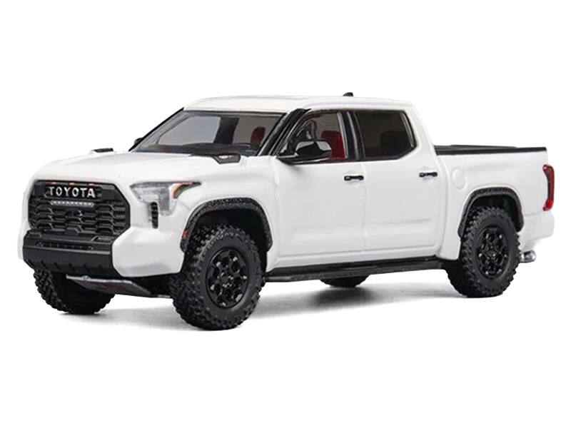 Alt View 3. CM Models - Toyota Tundra Pickup Truck White 1/64 Diecast Model Car by CM Model.