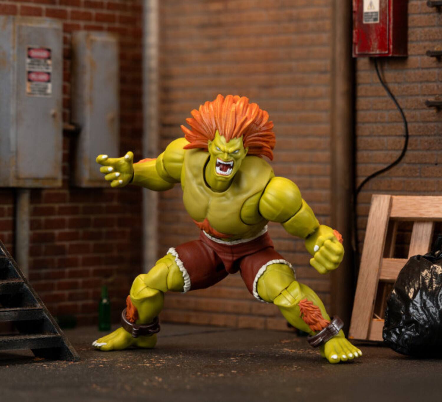 Alt View 4. Jada Toys - Jada Toys - Street Fighter II - Blanka Deluxe 1:12 Scale Action Figure   - Collectibles - Multicolor.