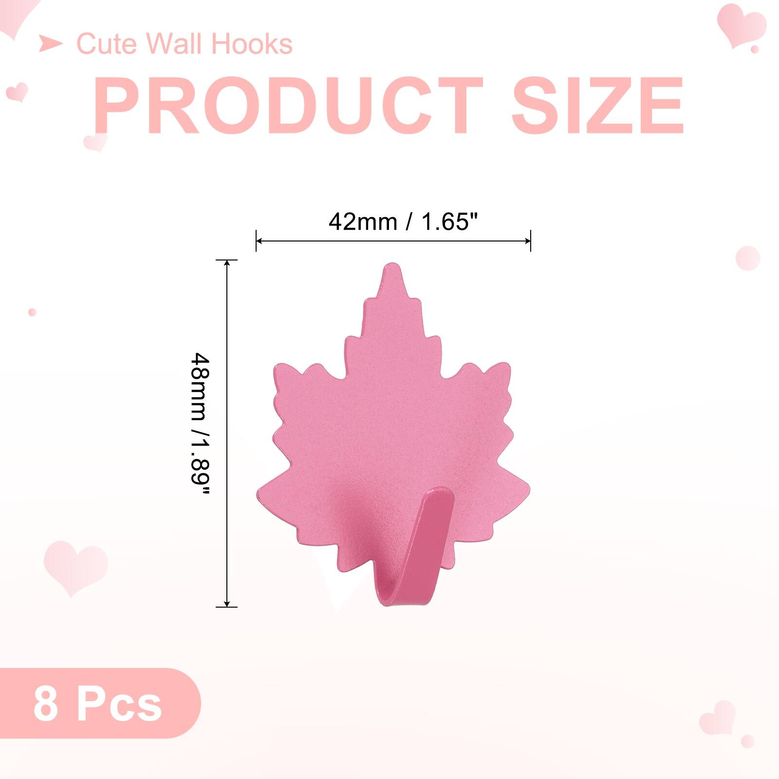 Cute Wall Hooks

PRODUCT SIZE

42mm / 1.65"  
48mm / 1.89"  

8 Pcs