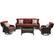 Front. Hanover - Strathmere 4-Piece Lounge Set - Brown/Red.