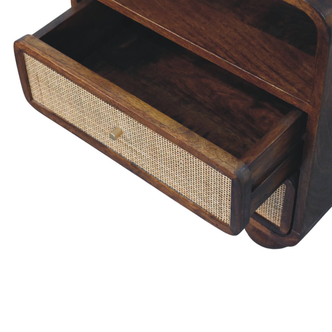 Alt View 2. Artisan Furniture - Artisan Furniture Solid Wood Larissa 2 Drawer Chestnut Nightstand - Chestnut.