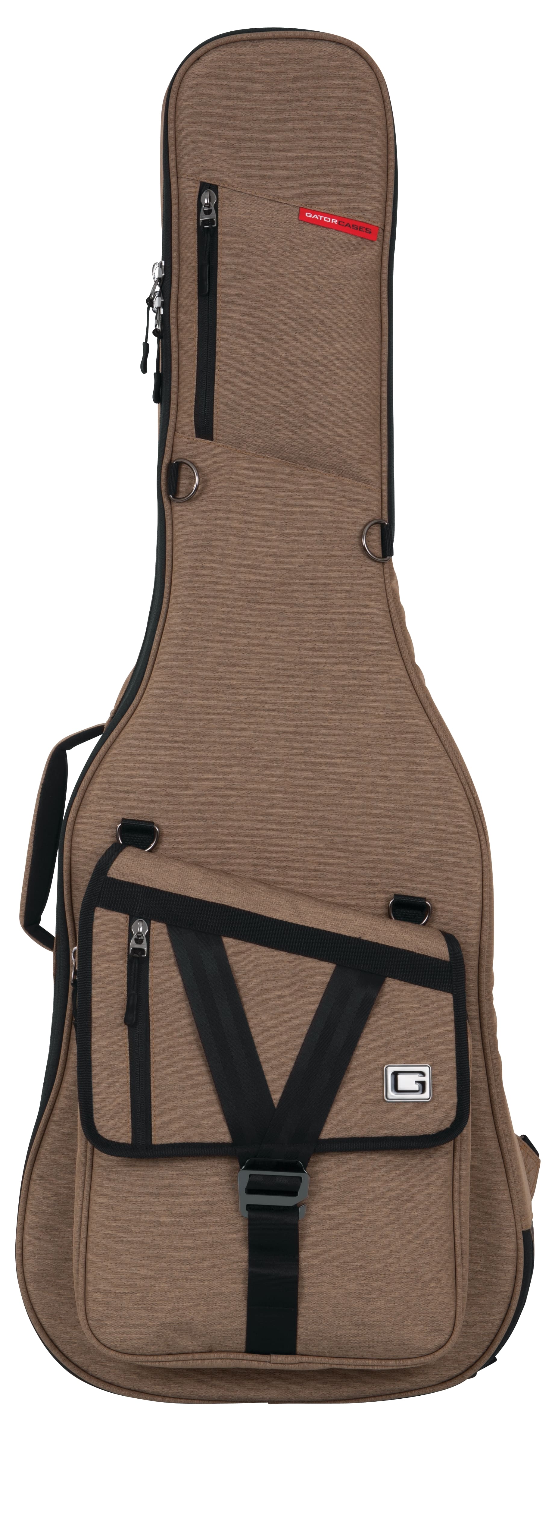 Gator - Transit Series Lightweight Electric Guitar Gig Bag w/ Back Pack Straps & Rubberized Base, Protects Against Wear & Spills - Tan