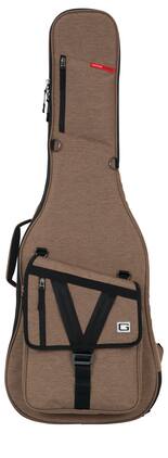 Gator - Transit Series Lightweight Electric Guitar Gig Bag w/ Back Pack Straps & Rubberized Base, Protects Against Wear & Spills - Tan