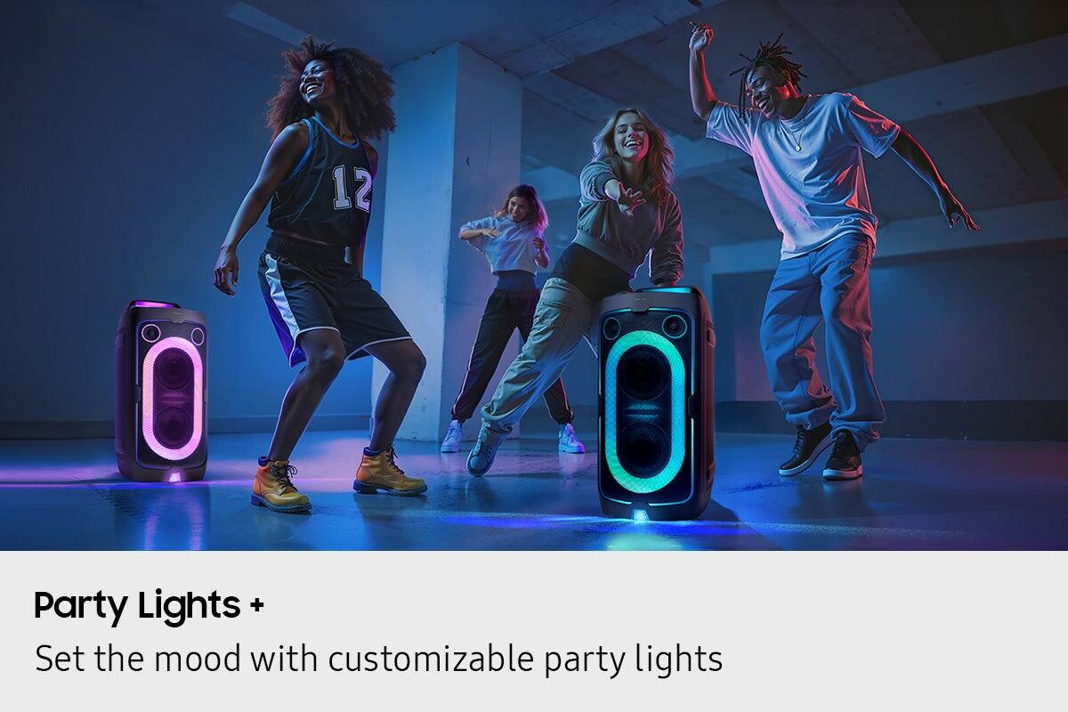 Party Lights +  
Set the mood with customizable party lights