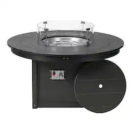 WestinTrends - Helios 47" Modern Outdoor 55,000 BTU Patio Propane Round Fire Pit Table - Gray