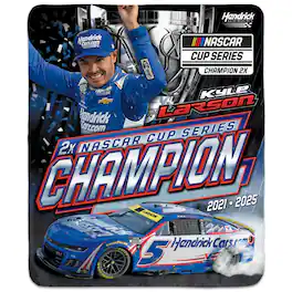 WinCraft - Kyle Larson Two-Time NASCAR Cup Series Champion 50" x 60" Indoor/Outdoor Sport Utility Blanket - Multicolor