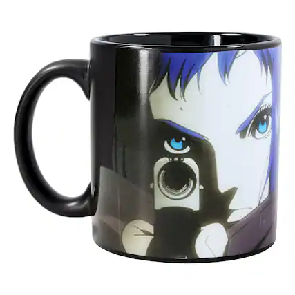 Front. Just Funky - Ghost In The Shell Arise Motoko 16oz Ceramic Coffee Mug - Black/White.