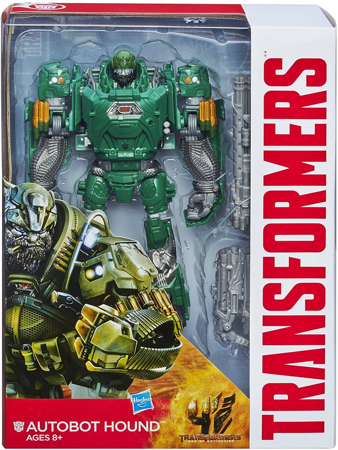 TRANSFORMERS  
AGES 8+  
AUTOBOT HOUND  
Hasbro  
TRANSFORMERS AGE OF EXTINCTION
