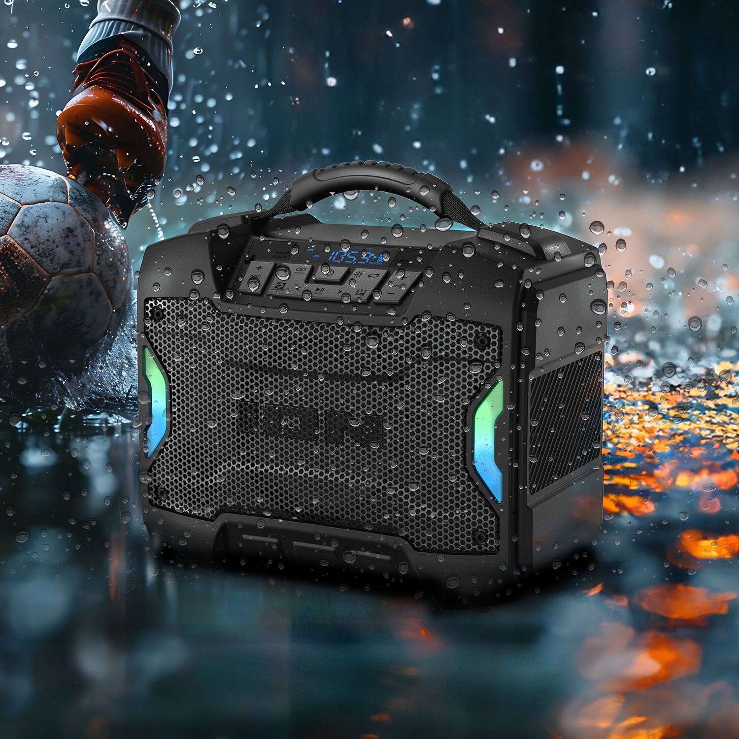 Alt View 2. ION Audio - ION TAILGATER TD BT RUGGED SPEAKER RECHARGABLE BLK - Black.