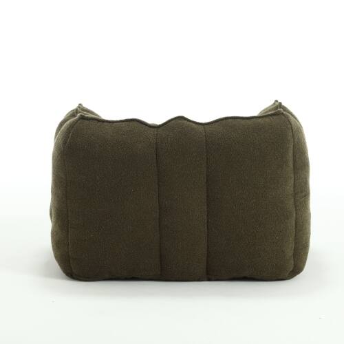 Alt View 5. GOODSILO - Premium Square Bean Bag Sofa with Footstool for Ultimate Relaxation in Living Room and Bedroom - Olive Green.