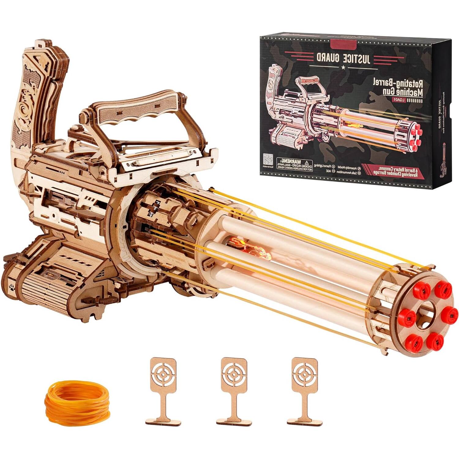 GUARD JUSTICE Rotating-Barrel Gun Machine LOA01 AUVAR

WARNING: A - 09:03:3000 CHOKING HameLighting Assembly Model KEE SaleAmmuntion

Cannons, Rotary Barrel 6 Barrage Chamber Revolving