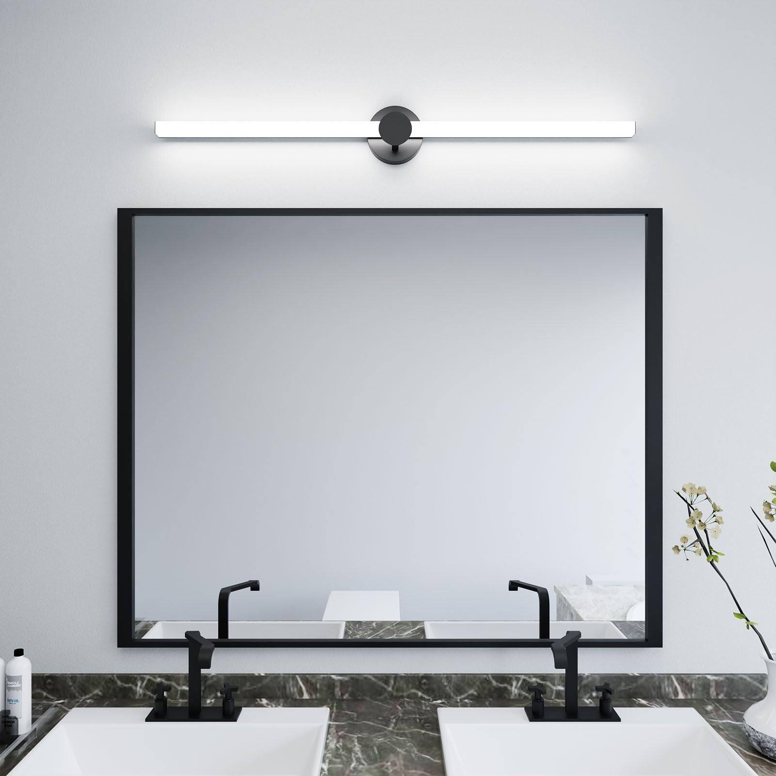 Front. HM 1810 - Led Bathroom Light Fixtures Inch w Ip Modern Vanity Energy efficient k Cool Dimmable Lighting Over Mirror - 5700K 40 inch-1pack.