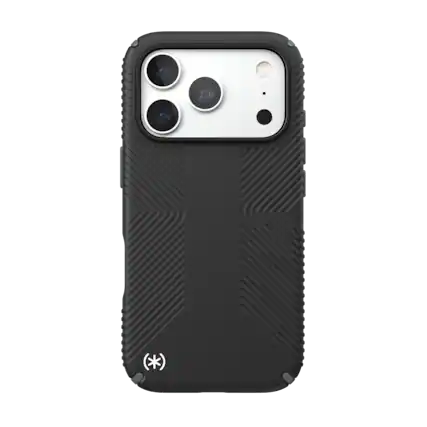 Front. Speck - Presidio2 Grip Case with MagSafe for Apple iPhone 18 Pro / iPhone 17 Pro - Black.