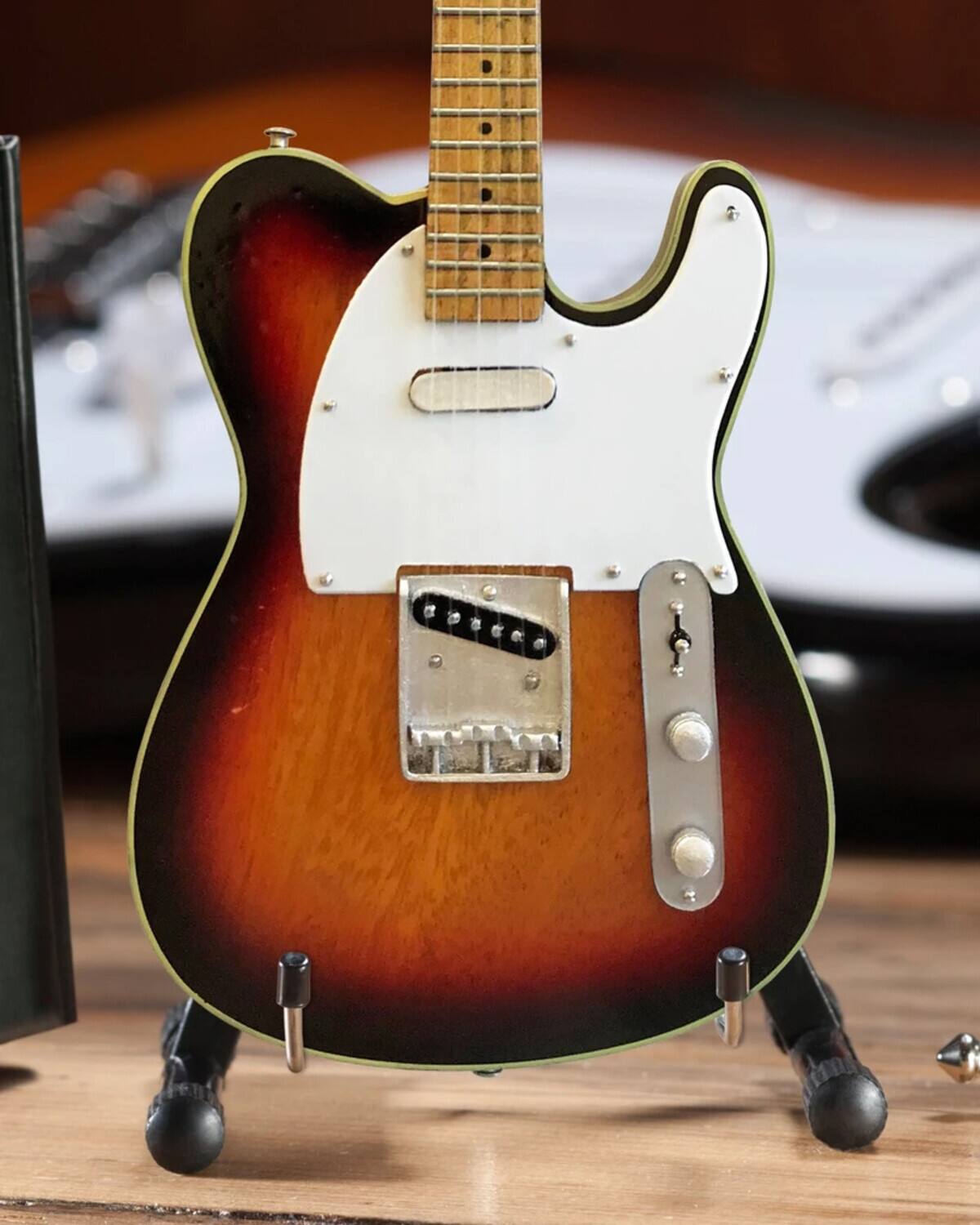 Alt View 1. Axe Heaven - Axe Heaven -Eric Clapton - Signature Vintage Fender Telecaster Sunburst Mini Guitar Replica - Collectibles - Multicolor.